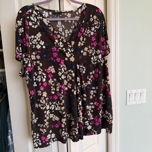 Lane Bryant Cherry Blossom Floral Top